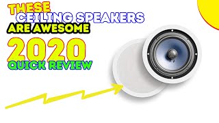 OSD Audio 8″ Single Stereo Rock Speaker with Poly Woofer and Dual 2″ Tweeters, Green Best Ceiling Speakers 2018