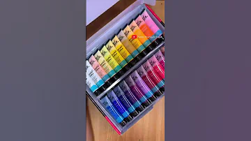Unboxing For Acrylic Tube Colour Box 48 Colour Set Short Colour 