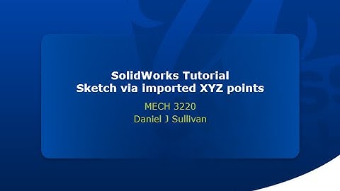 MECH 3220 - Curve through XYZ points