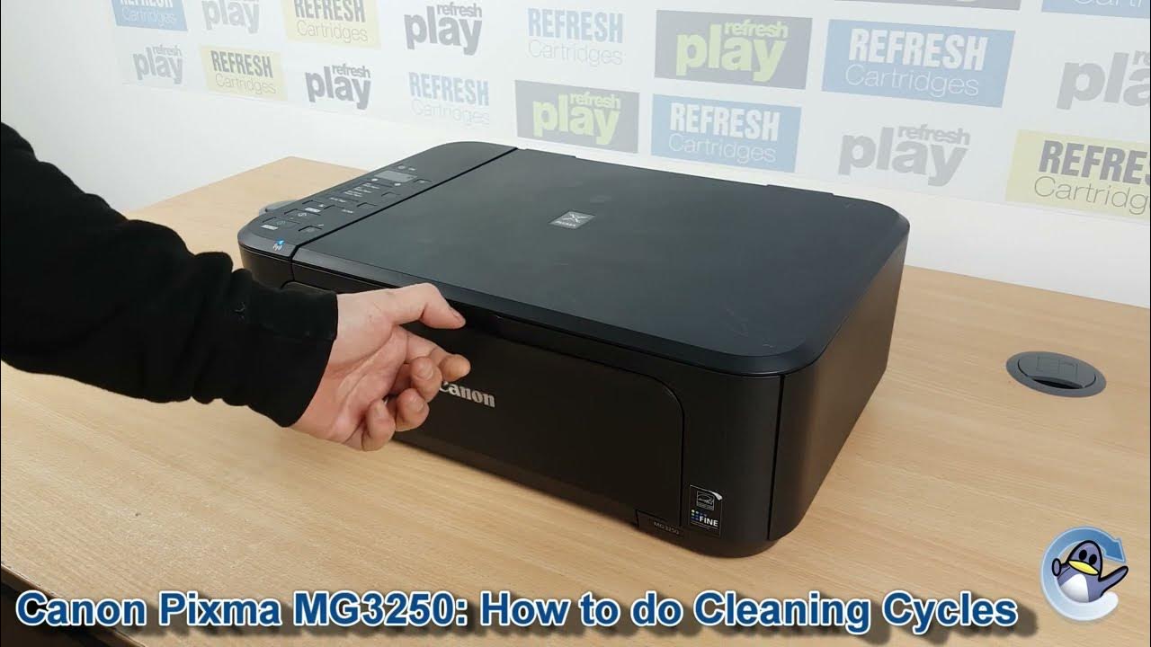 Canon Pixma MG3250 How to do Printhead Cleaning and Deep Cleaning