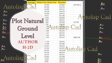 Plot Natural Ground Level - Autolisp