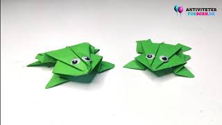 Origami hoppende papir frø