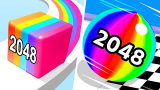 TIKTOK GAMEPLAY VIDEO 2023 - SATISFYING MOBILE GAME : JELLY RUN 2048 vs BALL RUN 2048 :MERGE NUMBER