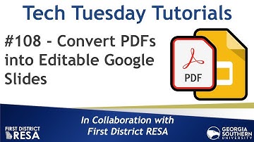Tech Tuesday #108: Convert PDF into Editable Google Slides New Method