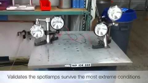Sharplines spotlamps vibration testing