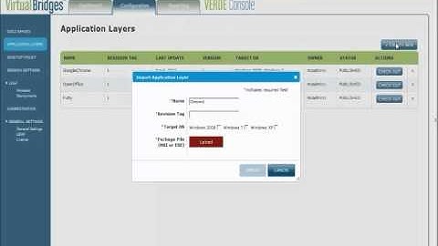 Desktop Virtualization VERDE - Application Layers
