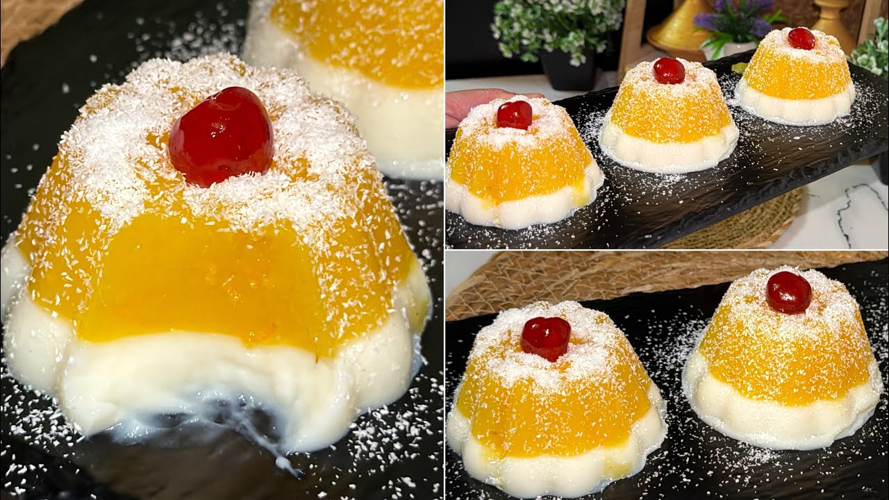 تحلية البرتقال🍊وجوز الهند🥥دايرة ضجة في مواقع التواصل الاجتماعي🔥بدون بيض❌ولا فلون❌مممم