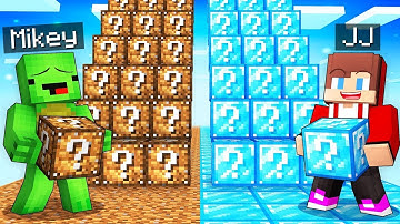 JJ and Mikey: POOR vs RICH Lucky Block Battle in Minecraft - Maizen