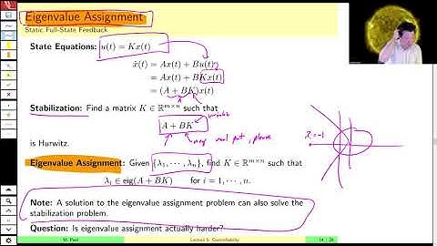 MAE509 (LMIs in Control): Lecture 5, part C - An LMI for Static State Feedback Control