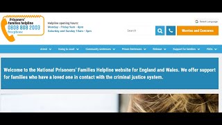 Prisoners' Families Helpline Web Tour