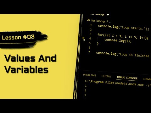 JavaScript For Beginners #03 | What Are Values And Variables? - YouTube