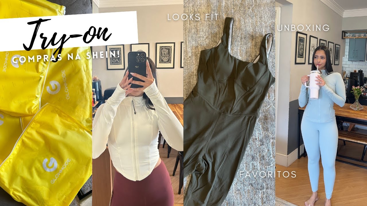 COMPRINHAS NA SHEIN, MELHOR MARCA DE LOOKS FIT, PROVANDO TUDO, REVIEW SINCERO E CONJUNTO ACADEMIA!