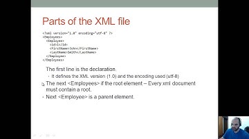Intro to XML - Theory and Power Point (no demo)