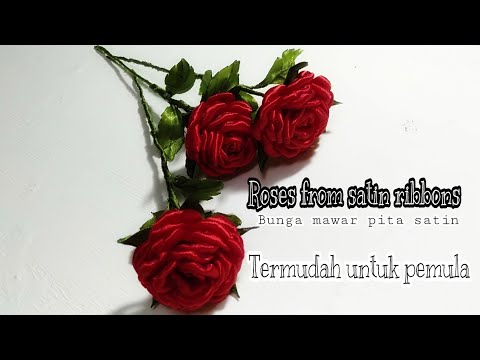 Video: Cara Membuat Mawar Kanzashi Satin