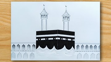 Khana-E-Kaaba Drawing Tutorial || Kaaba Shareef Drawing Step-by-step || Makkah || Hajj.