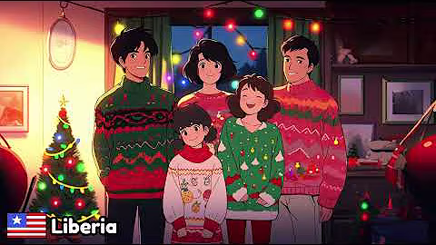 AI-Generated Christmas Family Photos in Studio Ghibli Style