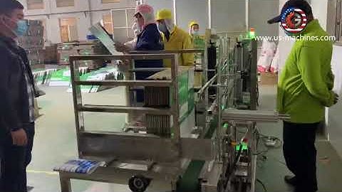 Automatic unfold flat carton box feeding paging dispensing machine with 2 side printing system