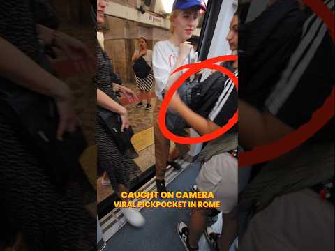 🔴 Viral Pickpocket in Rome Strikes Again: Travelers, Be Alert! #Pickpocket #Viral #Shorts #Italy