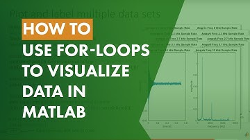 How to Use for-Loops to Visualize Data in MATLAB