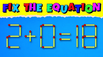 Only A GENIUS Can Fix These Equations By Moving only 1 Stick 🧠 #braingames #puzzles