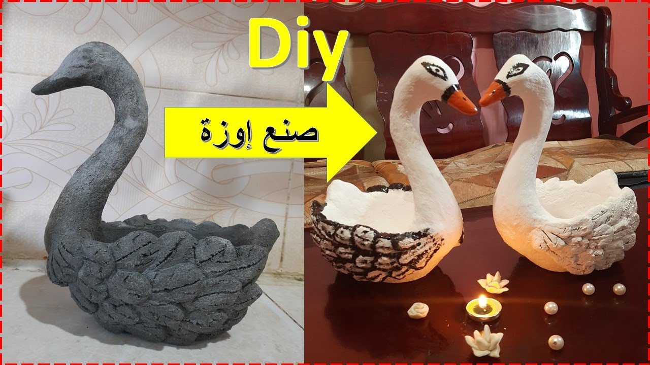 Сделайте гуси из цемента для декора вашего дома или цветочного горшка