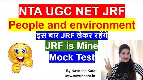 NTA UGC NET Mock Test 40 || Paper 1 ||People and Environment || December 2019 || By Navdeep Kaur