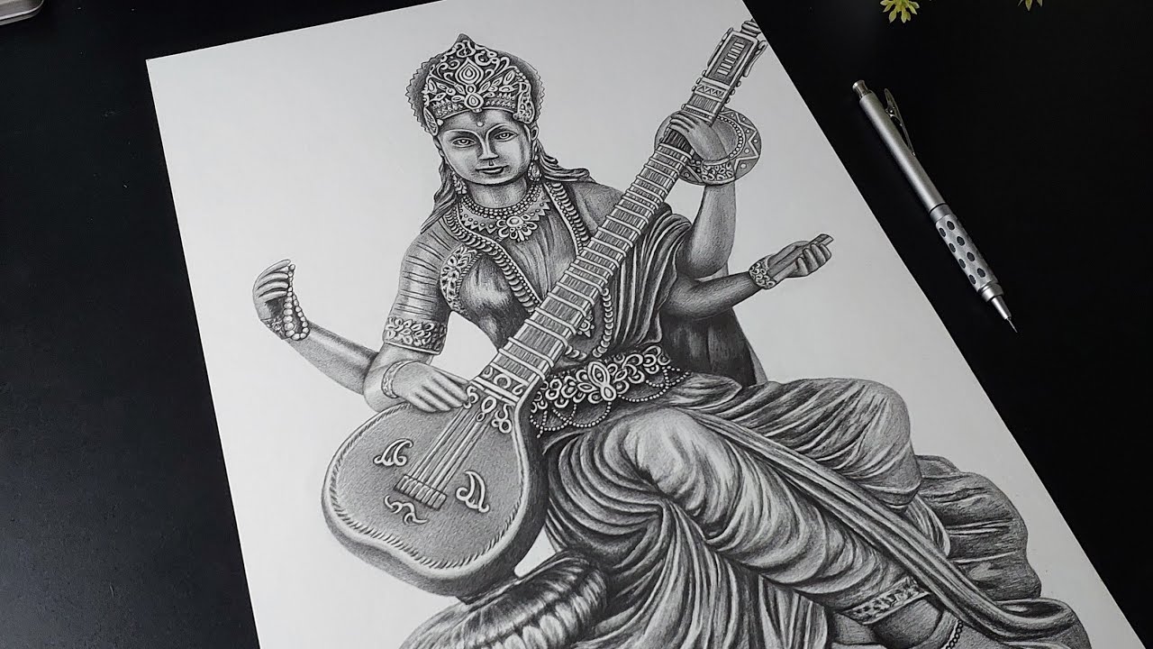 Premium Photo | Illustration of Goddess Saraswati for Vasant Panchami