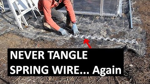 Never Tangle Greenhouse Spring Wire EVER Again | 50 Second High Tunnel Tip