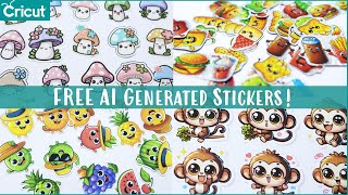 Make FREE AI-Generated Stickers with a Cricut | Using the Create Sticker Function in Design Space