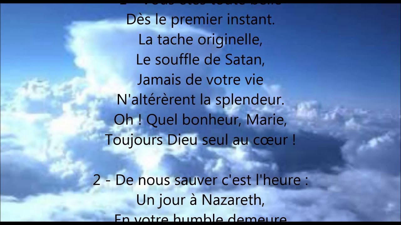 Ô Notre Dame de la Joie, A vous nos cœurs,