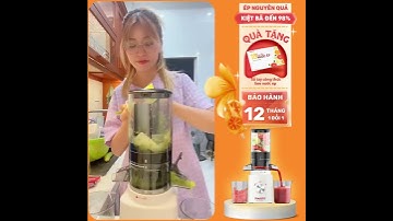 Máy ép chậm nguyên quả không cần cắt nhỏ - Ép nguyên quả ổi, quả dứa, nguyên bó cần tây luôn