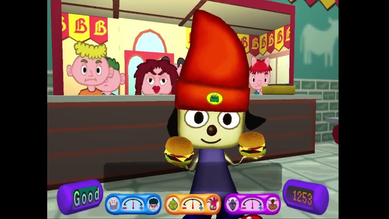 Toasty buns but parappa makes beard burger go crazy and visit an insane asylum (turn on subtitles)