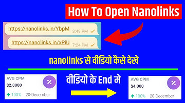 How to open nanolinks | Nanolinks ko kaise open kare | Nanolinks Link Open processing | Highest Cpm