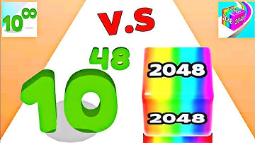 Jelly Run 2048 vs Big Numbers Run And Merge ASMR Gameplay Level Up, Number Master