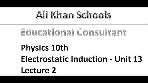 Physics 10th - Electrostatic Induction - Unit 13 - Lecture 2