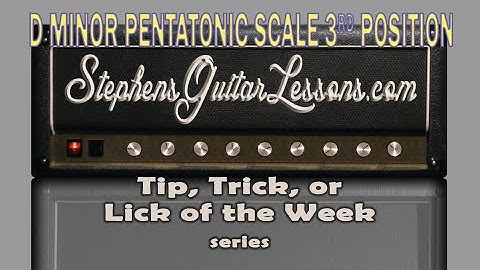 D minor pentatonic scale (3rd position)