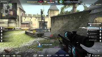 FalleN 1v2 clutch on match point -  Luminosity Gaming vs mousesports CS:GO IEM Katowice 2016