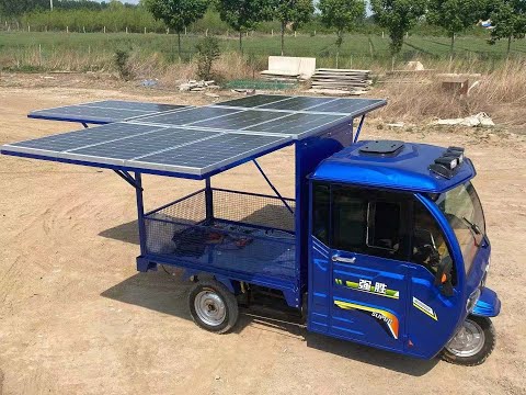 2021 new coming solar panels 3 wheel e-trikes electric tricycles tuk tuk e loader cargo rickshaw.