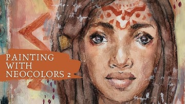 Simple Steps for Painting Skintones with Neocolor 2 Crayons