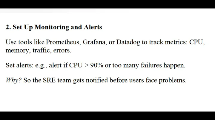 Service Onboarding in SRE | sre interview questions and answers
