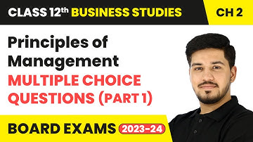 Principles of Management - Multiple Choice Questions (Part 1) | Class 12 Business Studies Chapter 2