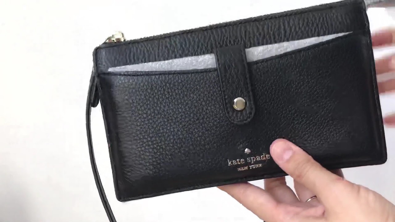 Kate Spade Jackson Small Tab Crossbody Bag WLRU5470 In Black - YouTube