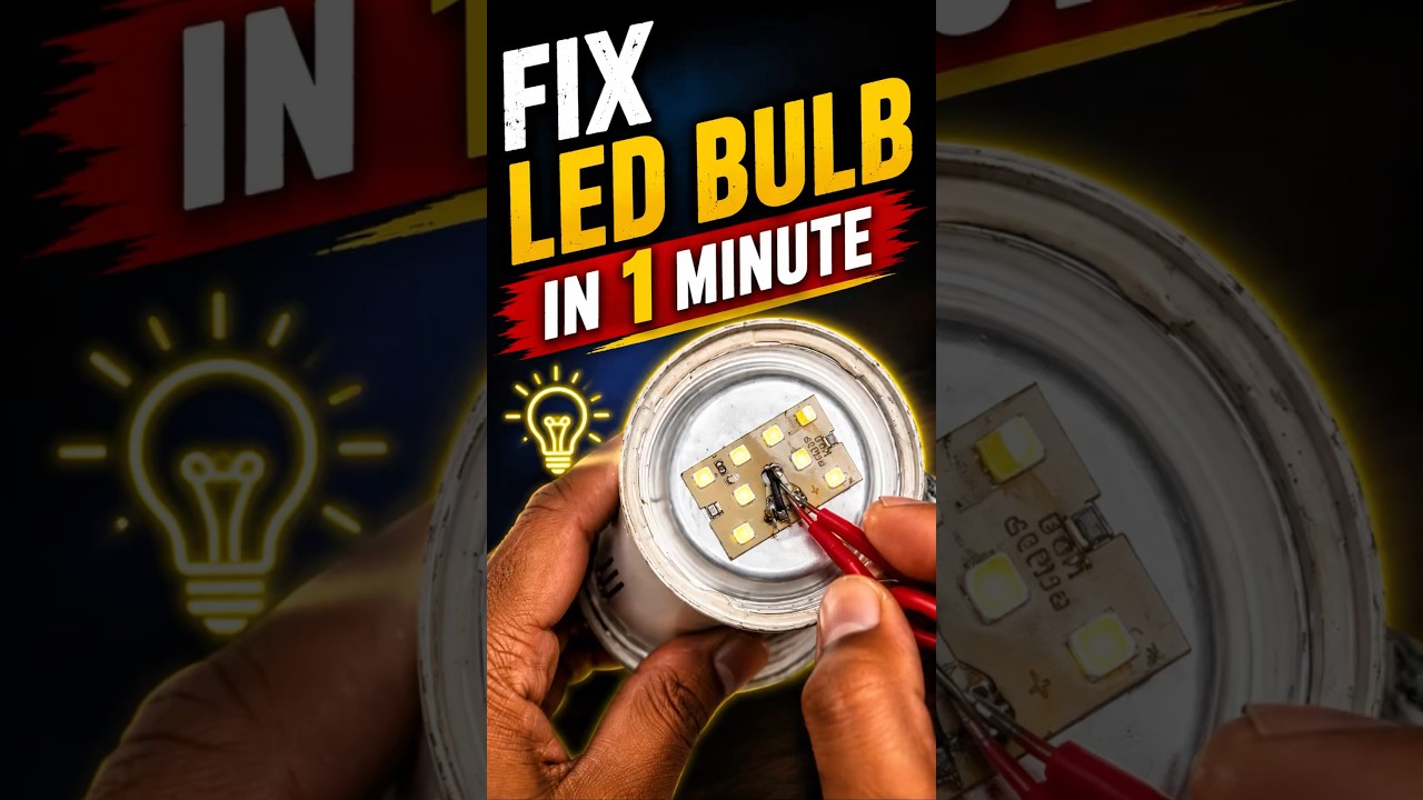 Easy Way To Repair LED Bulb #electronics #repair