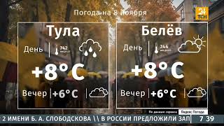 Прогноз погоды (Известия - ТСН24, 08.11.2023)