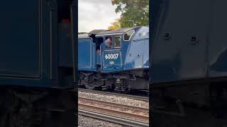 Sir Nigel Gresley Class A4 steam train at West Byfleet station