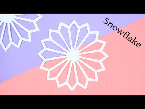 How to cut a Snowflake | Paper Snowflake Design | Easy Home Decor Craft | Christmas Decoration Idea