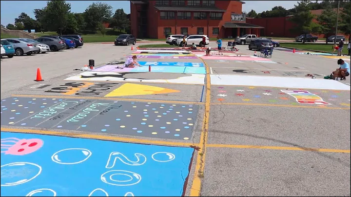 Seniors Paint New Reserved Parking Spaces
