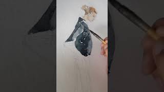 How to paint fashion illustration #fashion #illustration #watercolor #artist #painting #sketch