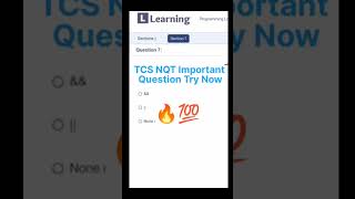 TCS NQT New Test Series Try Now ???? shorts viral  codingproblem tcs