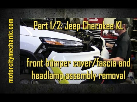 Part 1/2: Jeep Cherokee KL front bumper/fascia and headlamp assembly removal